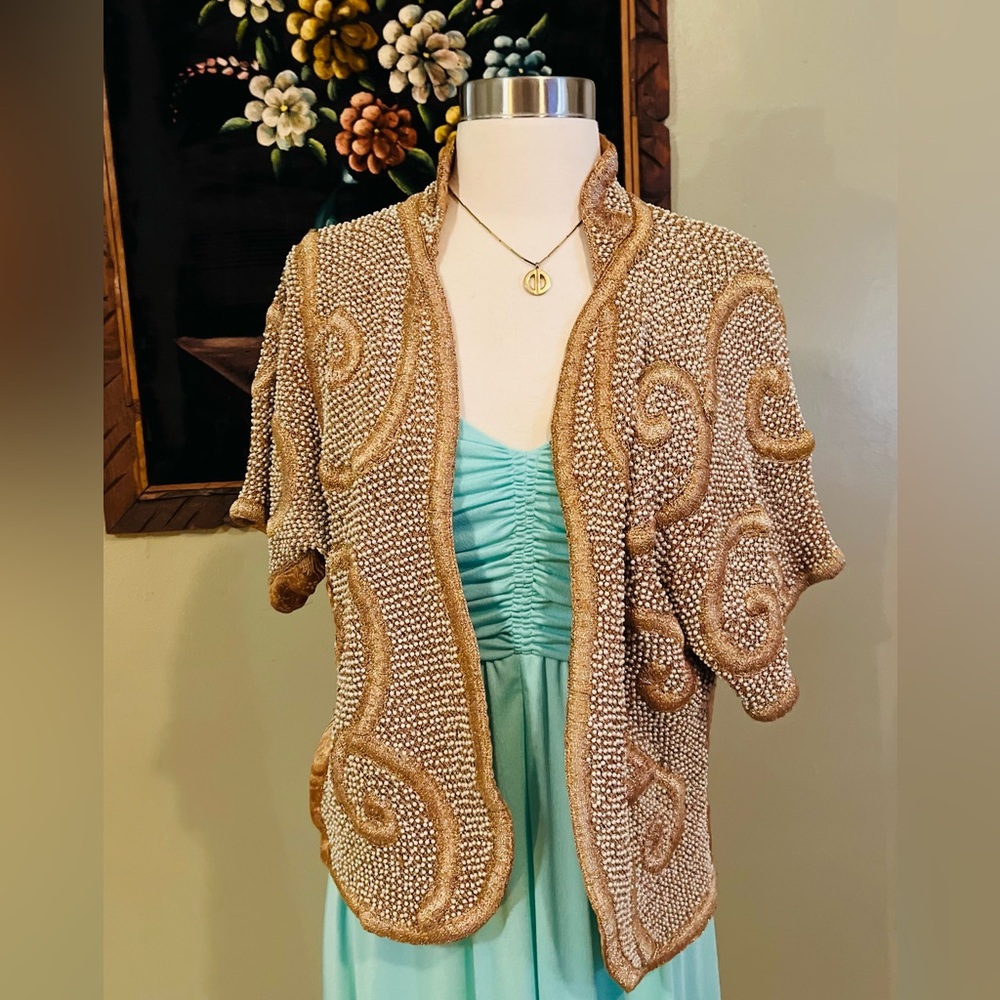 Beaded shrug/bolero